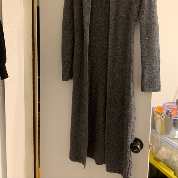 Bebe- Long gray open front sweater - small - like new - Picture 5 of 5